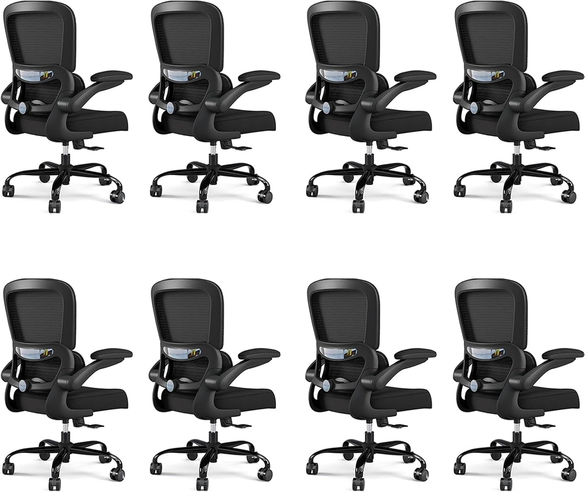 TRALT Office Chair - Ergonomic Desk Chair with Adjustable Lumbar Support, Mesh Computer Chair, Executive Chairs for Home Office Comfortable Lumbar Support (Black)