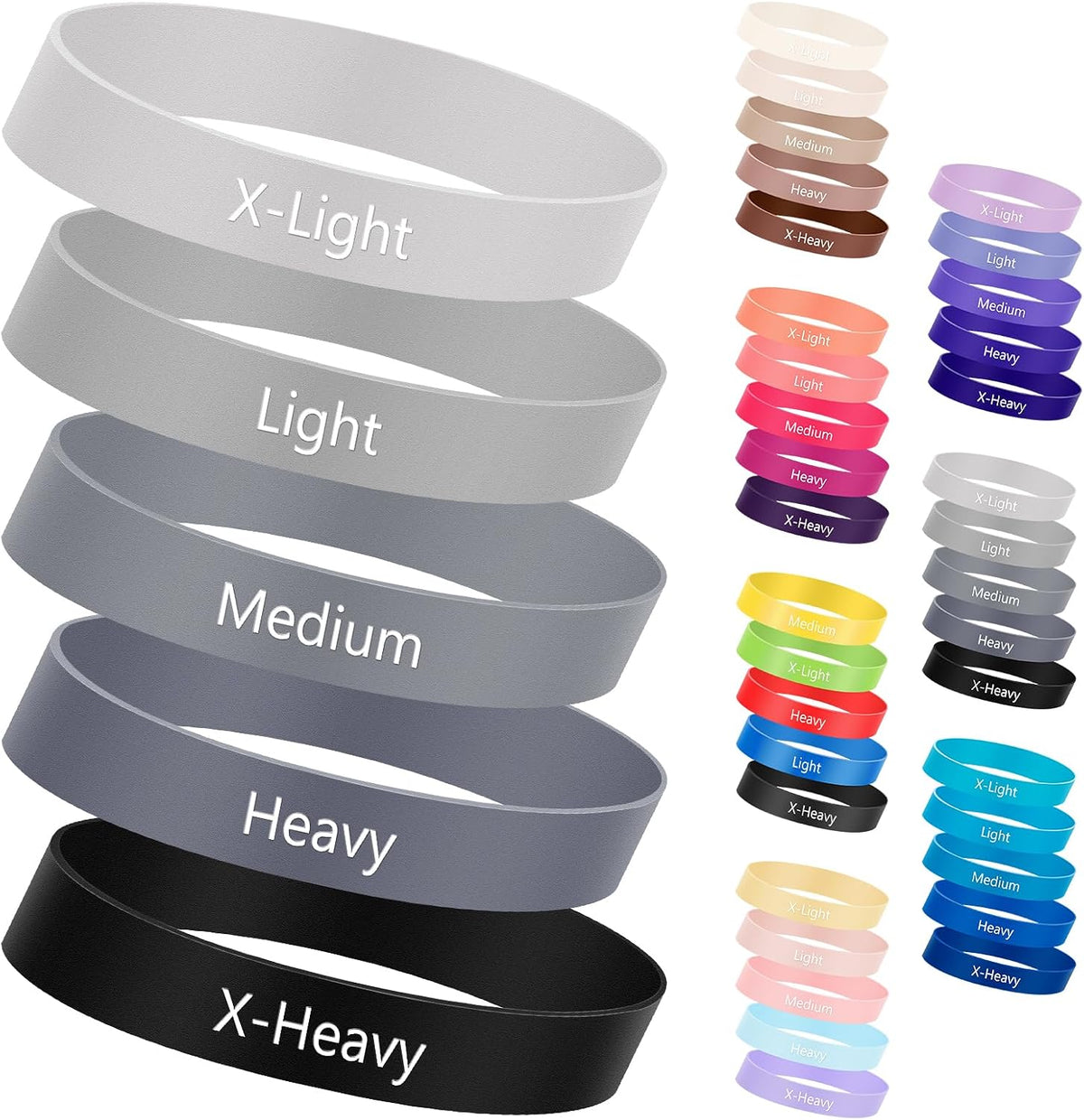 WinnerWhy 5 Pack Toe Exercise Bands Stretcher Separator Spacer,Multicolor
