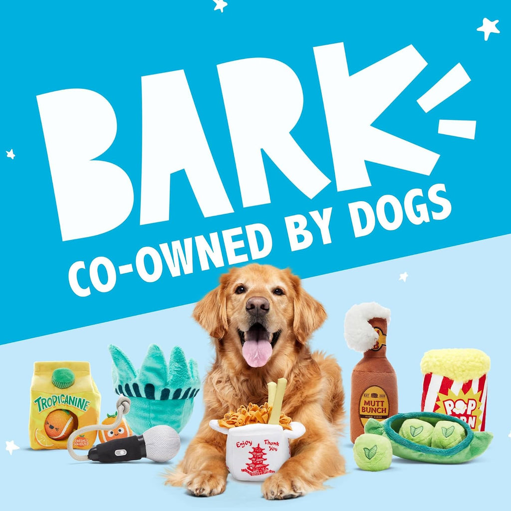 BarkBox Barker's Dozen Donuts 4-in-1 Interactive Plush Dog Toy | Squeaky Dog Toys with Crinkle Box - For Small Dogs and Puppies