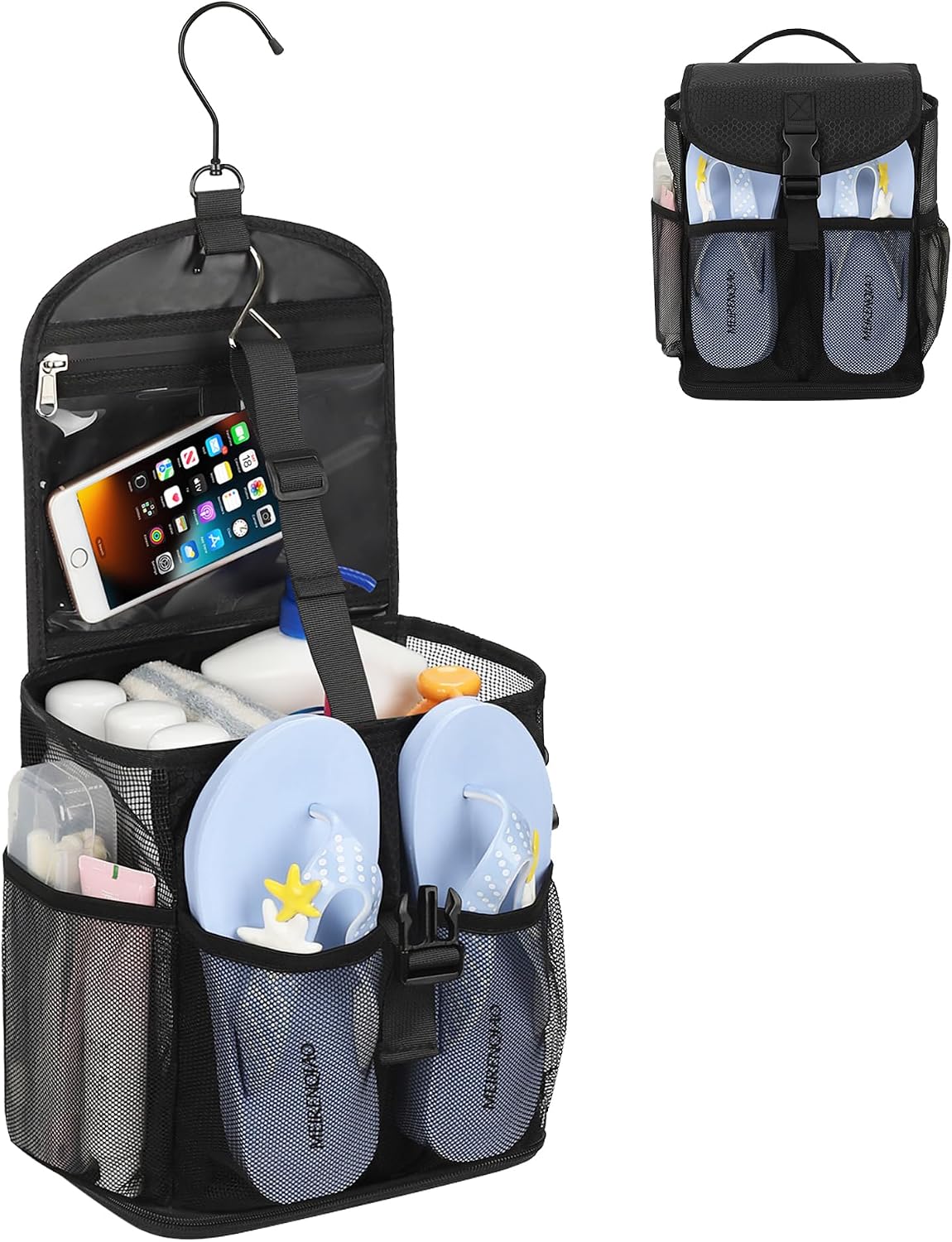 Mesh Shower Caddy Portable Shower Bag for College Dorm Room Essentials