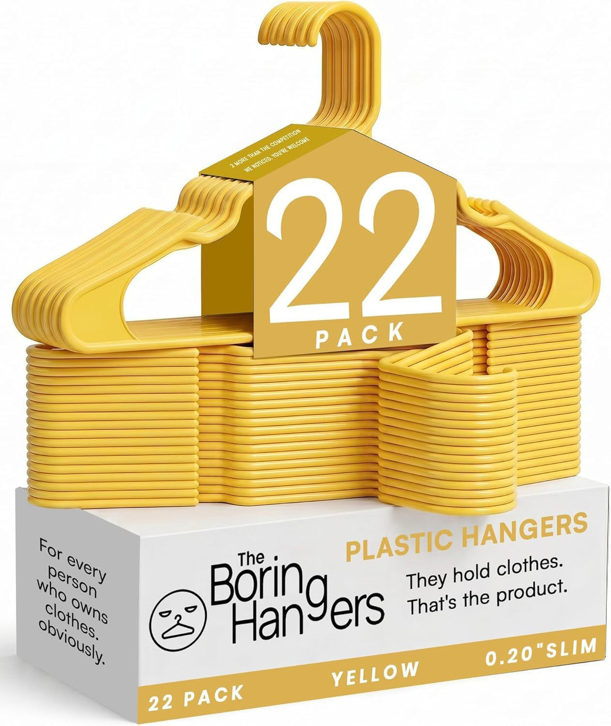 White Plastic Hangers 55 Pack - 10 lb Heavy Duty Plastic Clothes Hangers for Closet - 0.20" Thin, Slim & Space Saving White Coat Hangers for Shirts, Dresses, Jackets, Pants