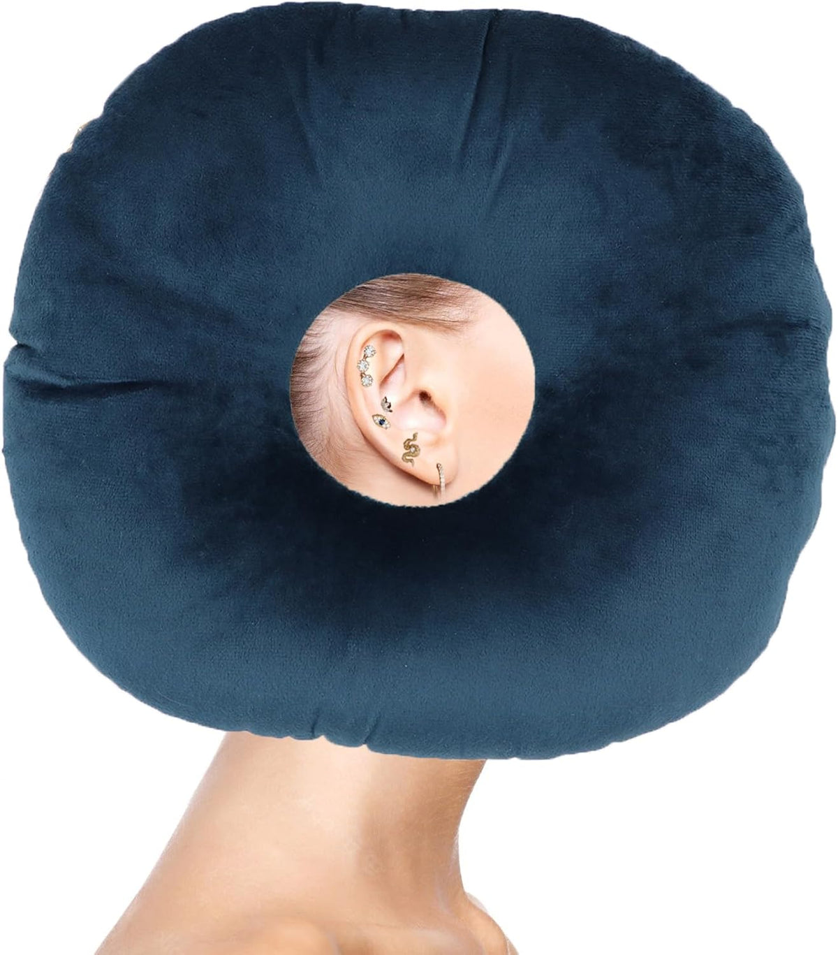 Ear Piercing Pillow for Side Sleepers with Ear Hole