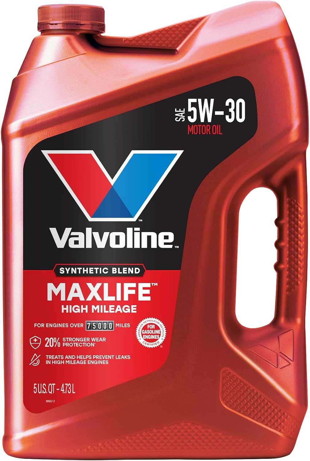 Valvoline High Mileage with MaxLife Technology SAE 10W-40 Synthetic Blend Motor Oil 5 QT