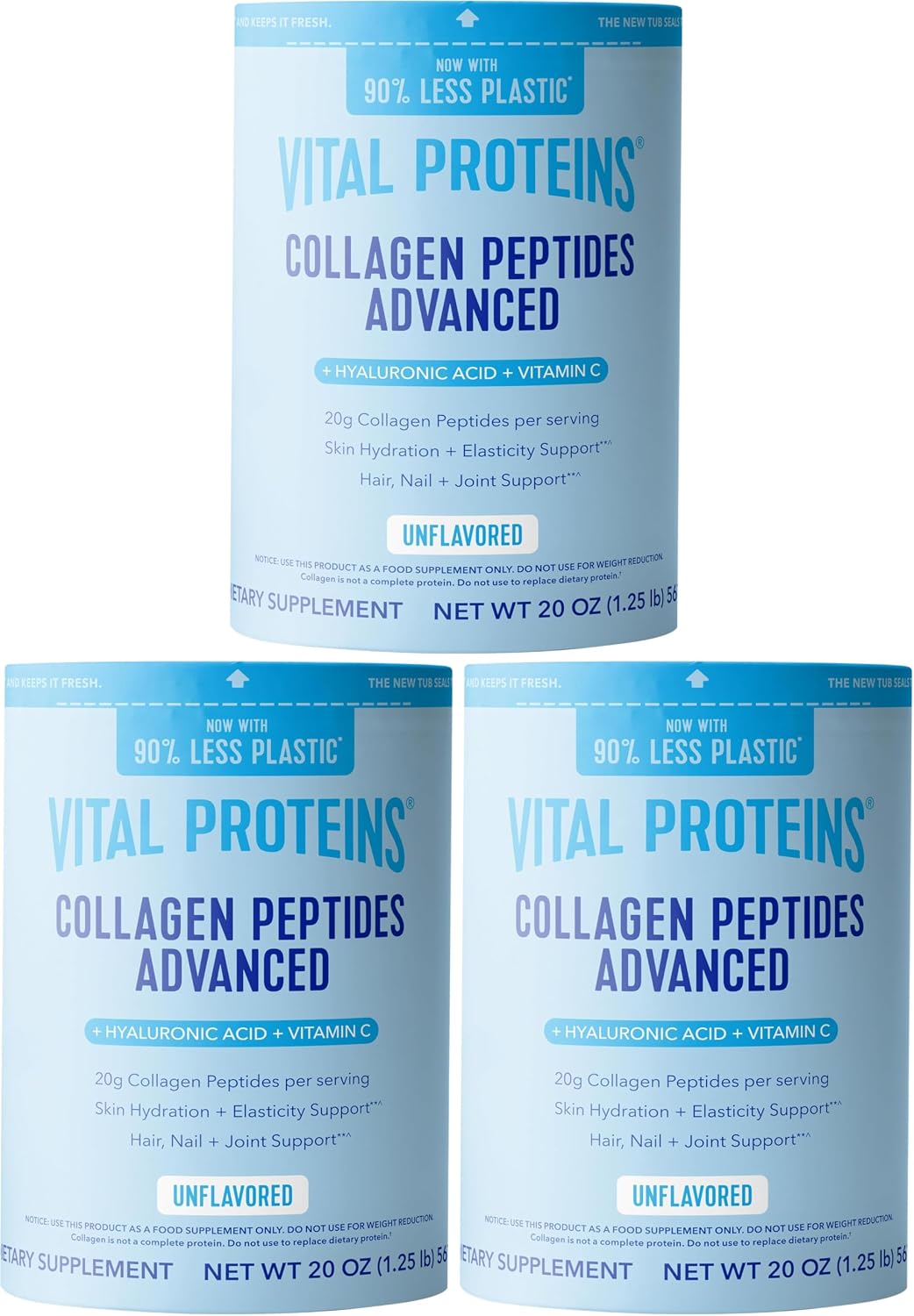Vital Proteins Collagen Peptides Powder Advanced, Unflavored, 9.33oz