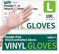 Supmedic Vinyl Disposable Exam Gloves, Clear 4Mil Powder-Free Latex-Free Medical Food-Safe Cooking Cleaning Glove 100&1000 Ct