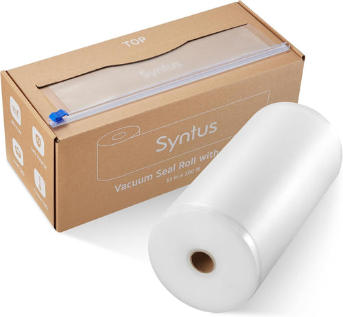 Syntus 11" x 150' Vacuum Sealer Bags for Food Seal Rolls with Cutter
