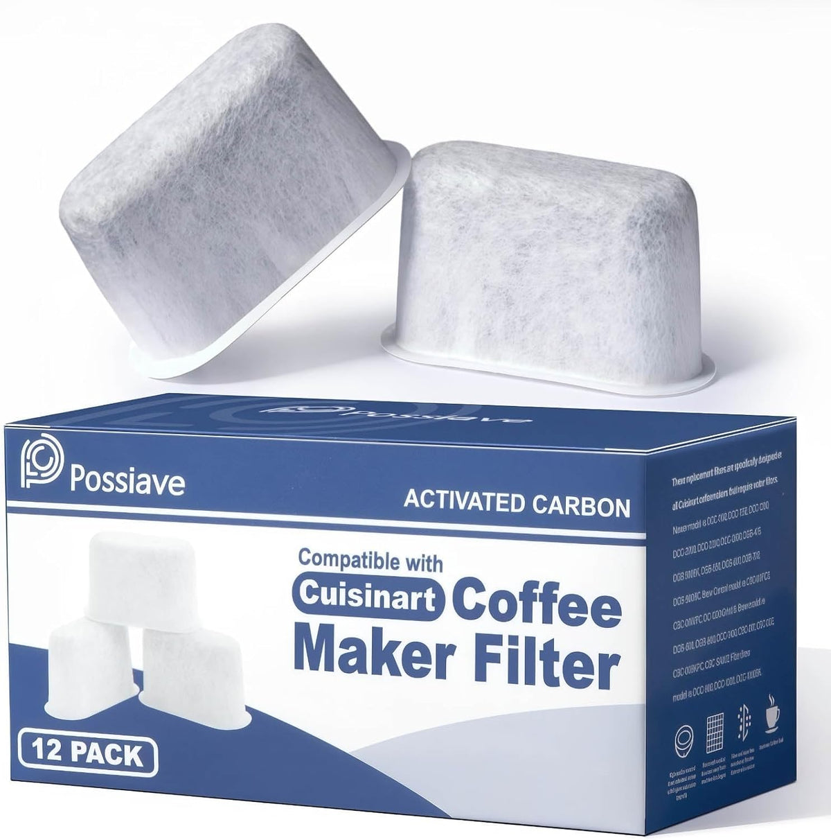 Possiave 12-Pack Water Filters for Cuisinart Coffee Maker
