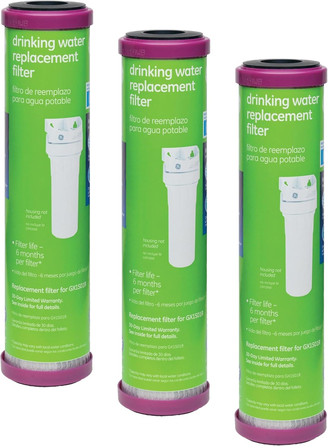 GE Single Stage Under Sink Replacement Filter, Fits GE GXK140TNN and GXULQK systems, Reduces Lead, Chlorine & Other Impurities for Better Water, Easy Install, Twist & Lock Design, FQK1R