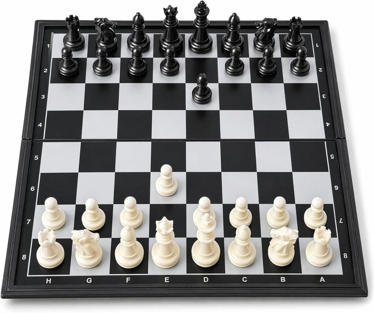 Travel Chess Set Magnetic Portable Folding Board - Small Mini Pocket Chess Set (X-Small / 5.9 Inch)