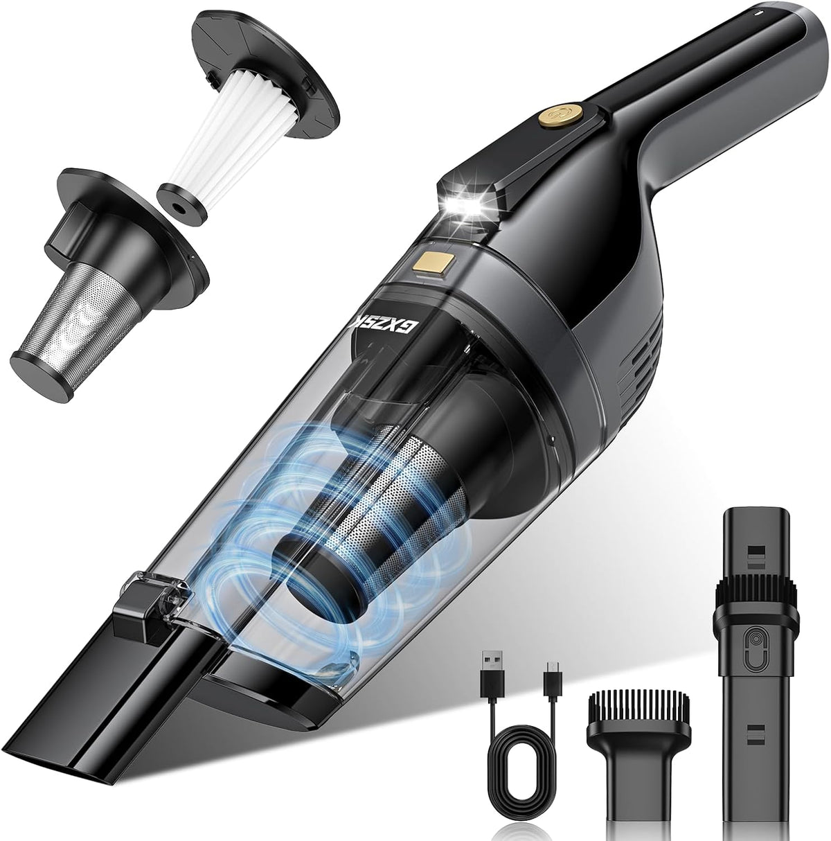 Gxzsk Handheld Vacuum Cordless, Hand Held Car Vacuum Cleaner, Hand Vacuum