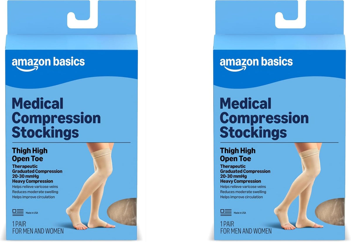Amazon Basics Medical Compression Stockings, Women & Men