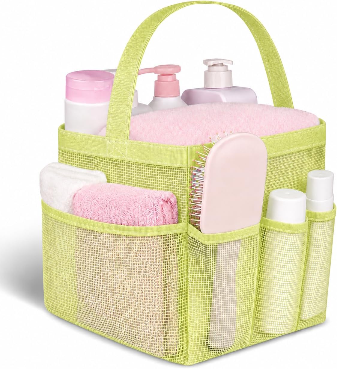 Mesh Shower Caddy Portable - 9 Pockets for College Dorm Room Essential