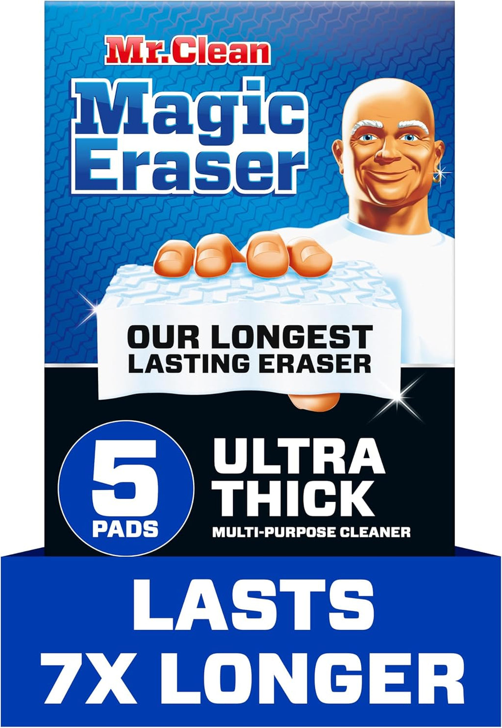 Mr. Clean Magic Eraser, All Purpose Cleaner, Cleaning Scrubber, Wall, Sneaker, Kitchen, Bathroom, Shower Cleaning Supplies, Melamine Pads, Whole Home Extra Durable, 12ct