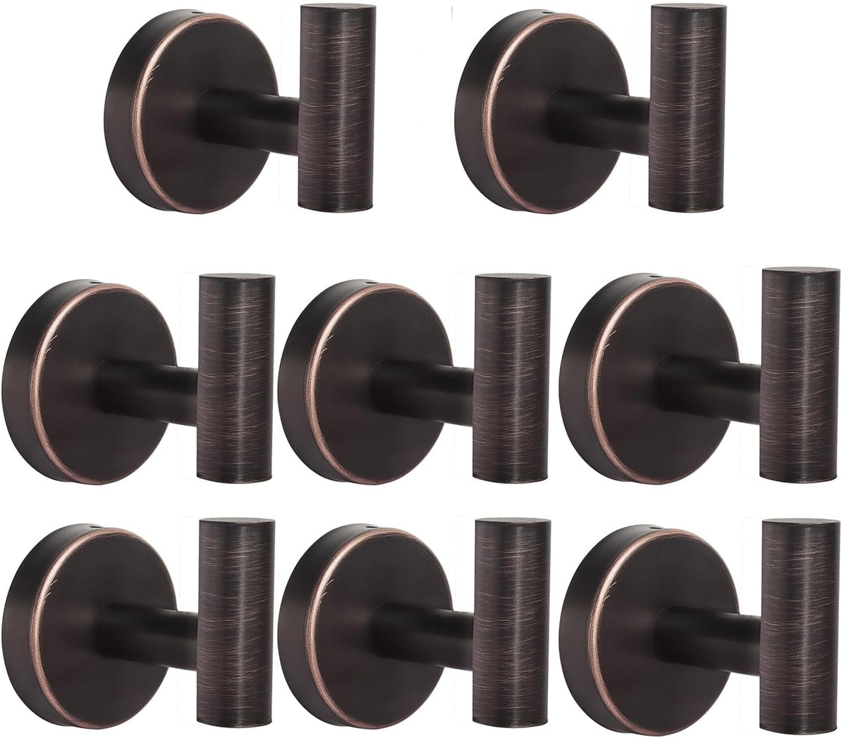 Towel Hooks Bathroom Coat Robe Wall Hook Heavy Duty Door Hanger Towel Robe Clothes Cabinet Closet Sponges Rack for Bathroom Bedroom Kitchen Hotel Pool 4 Packs Black(Drilling Installation)