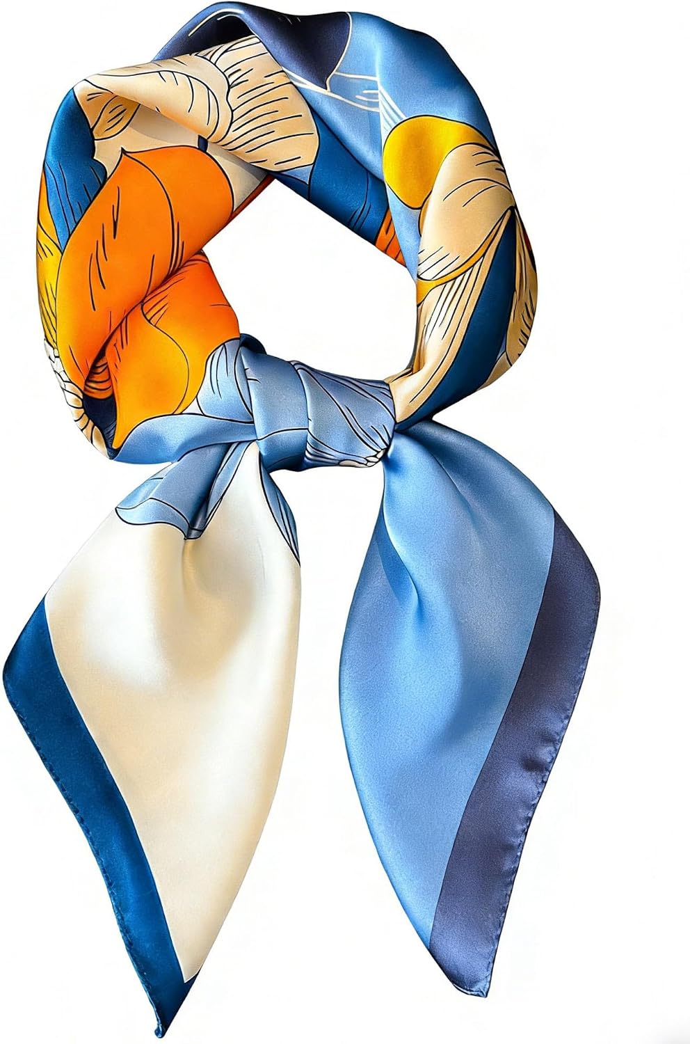 Dailyacc Hair Bandanas Scarf For Women Lightweight Fashion Neck Silk Satin Head Scarves For Sleeping Handbags Scarf
