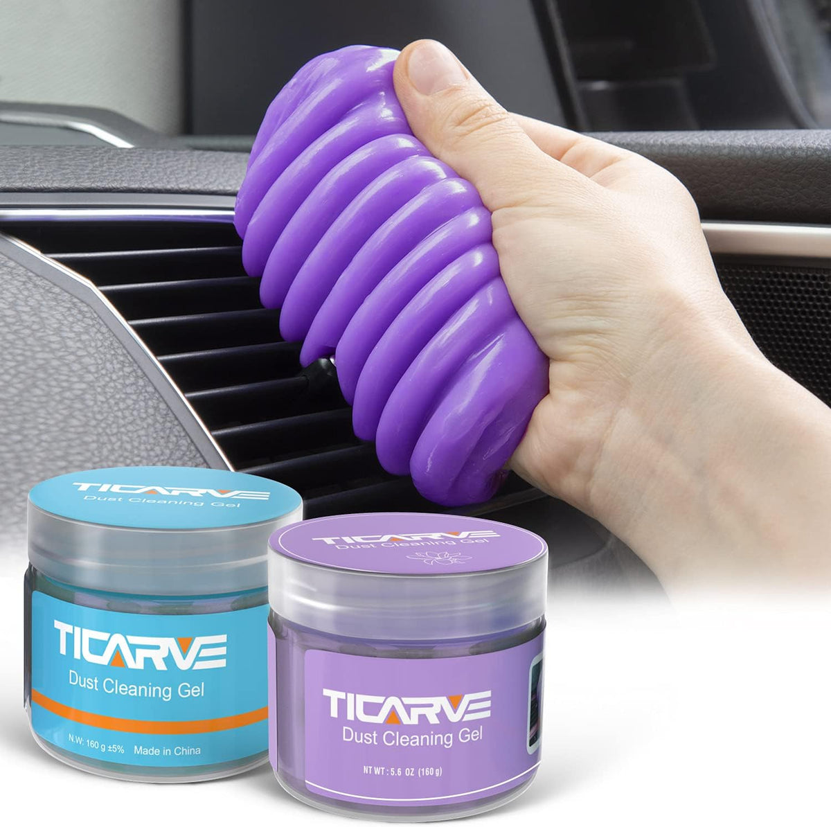TICARVE Car Cleaning Gel Detailing Putty Car Putty Auto Detailing Tools Car Interior Cleaner Cleaning Slime Car Accessories Keyboard Cleaner Rose/NT WT: 5.6 oz (160 gr)