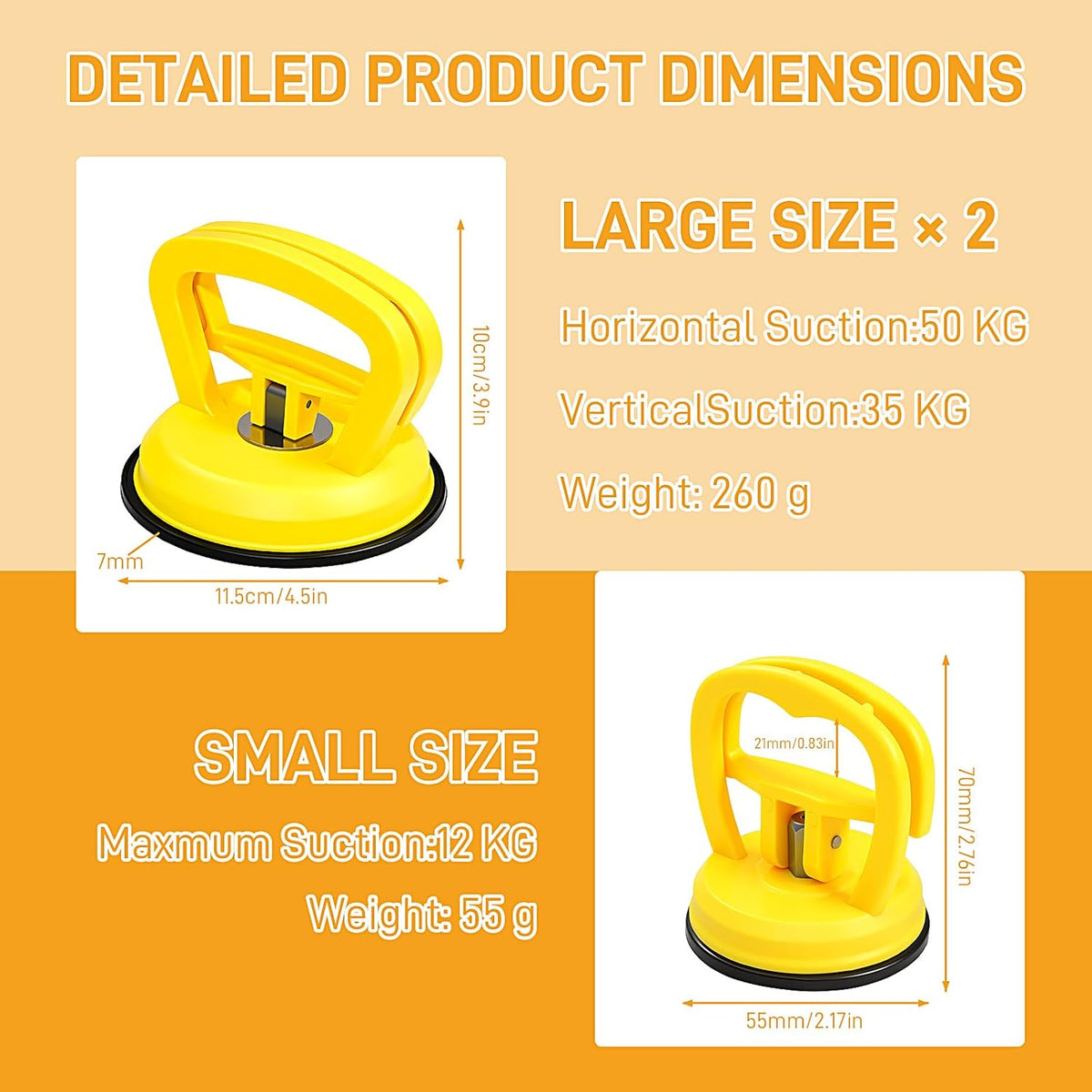 9 Pack Powerful Car Dent Puller Kit, Multi-Function Suction Cup Dent Remover Tool for Auto Body, Screen, Tiles Lifting & Objects Moving