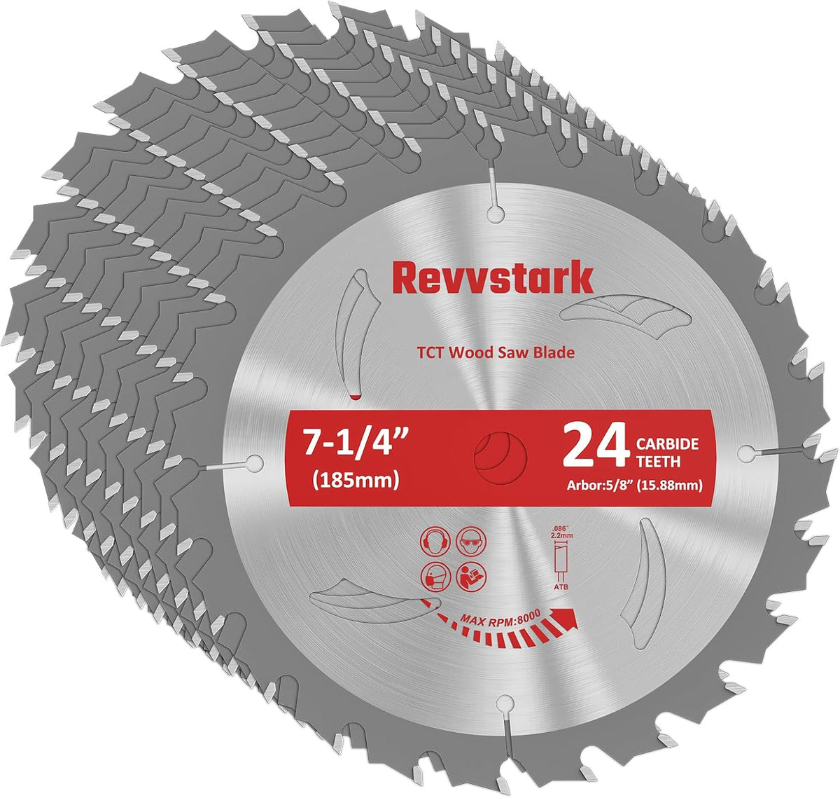 Circular Saw Blade 6-1/2" 24T&60T for Cutting Wood, 5/8" Arbor