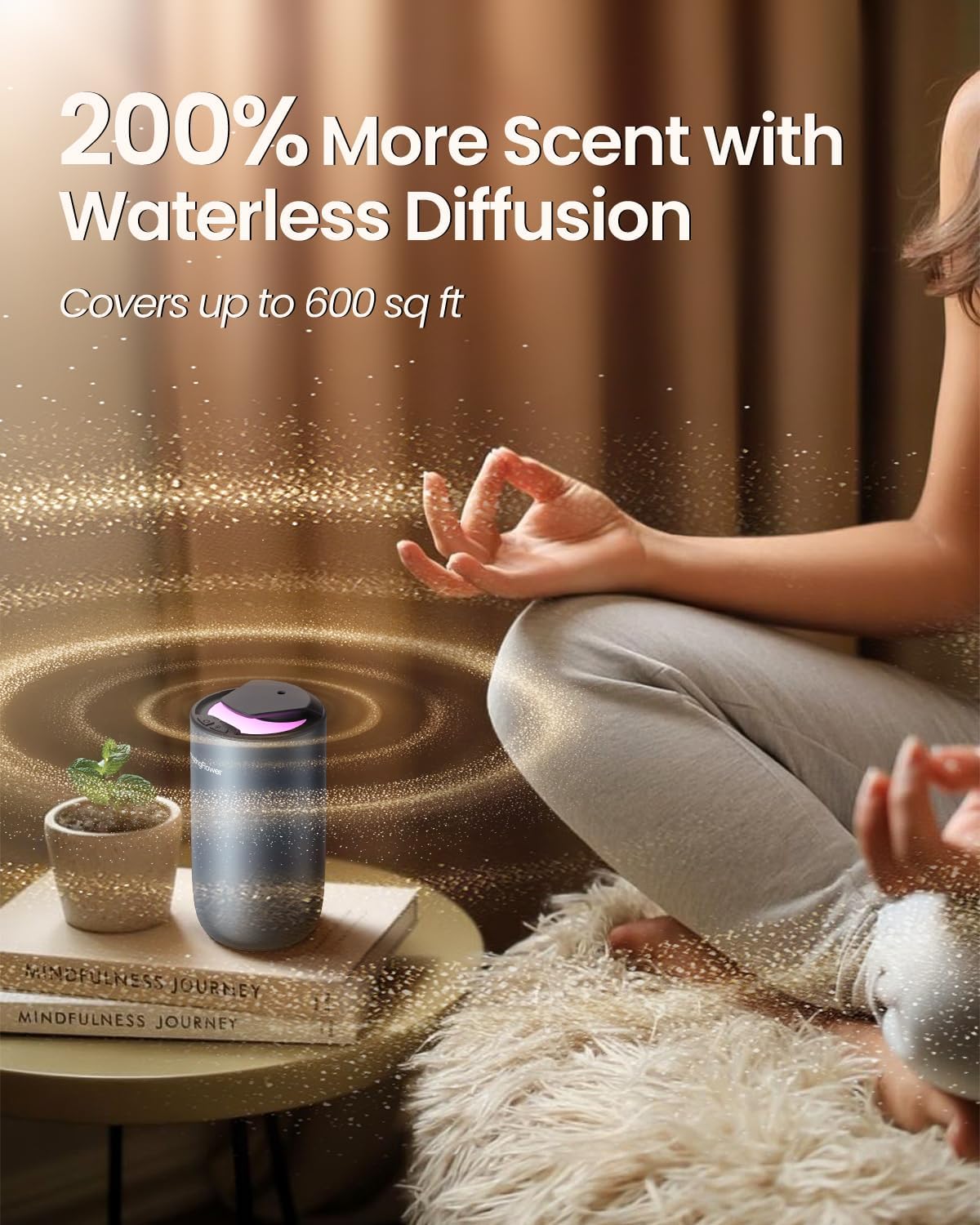 Waterless Car Diffuser for Essential Oil, Air Freshener Home Scent