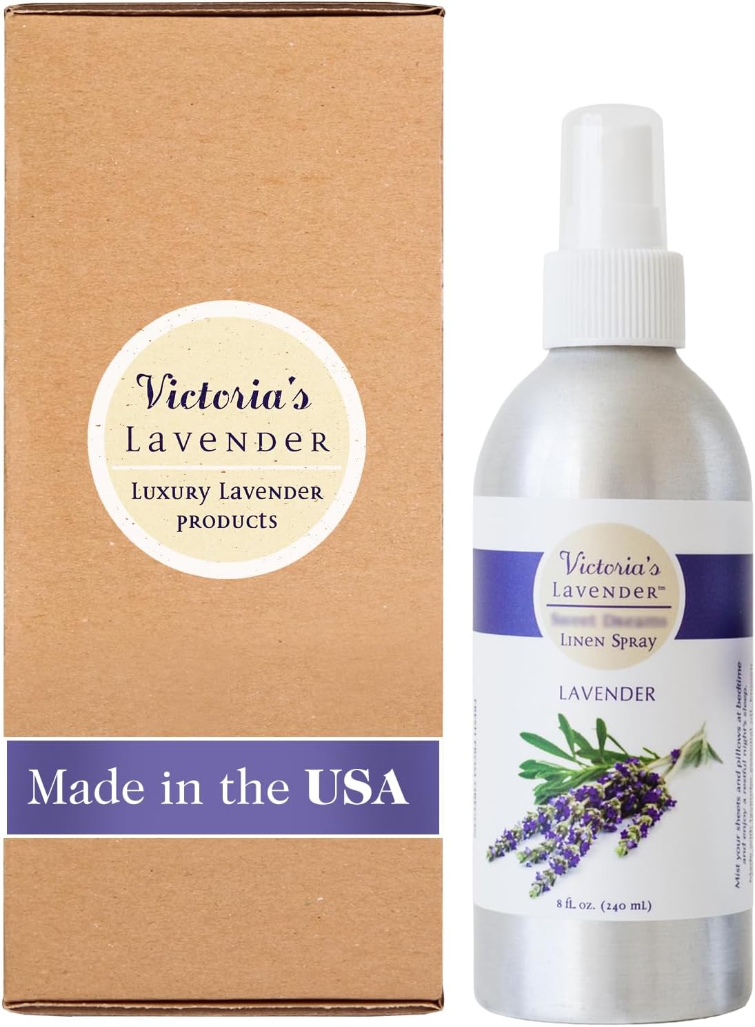 Victoria's Lavender Linen Spray - Aromatherapy Pillow Mist, 8oz