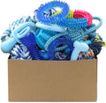 Beiker 20 Pack Puppy Chew Toys, Dog Teething Toys for Puppies Small Dogs | Blue Puppy Teething Rings and Ropes, Rubber Toy Bundle for Puppy Busy, Cute Interactive Pet Balls Bulk for Small Breed
