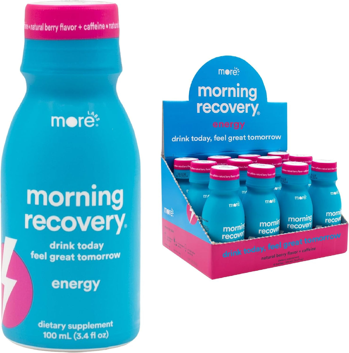 Morning Recovery DHM Electrolyte, Milk Thistle Drink Proprietary Formulation to Hydrate While Drinking, Non GMO, Vegan, Gluten-Free, Sugar-Free Lemon, Pack of 6