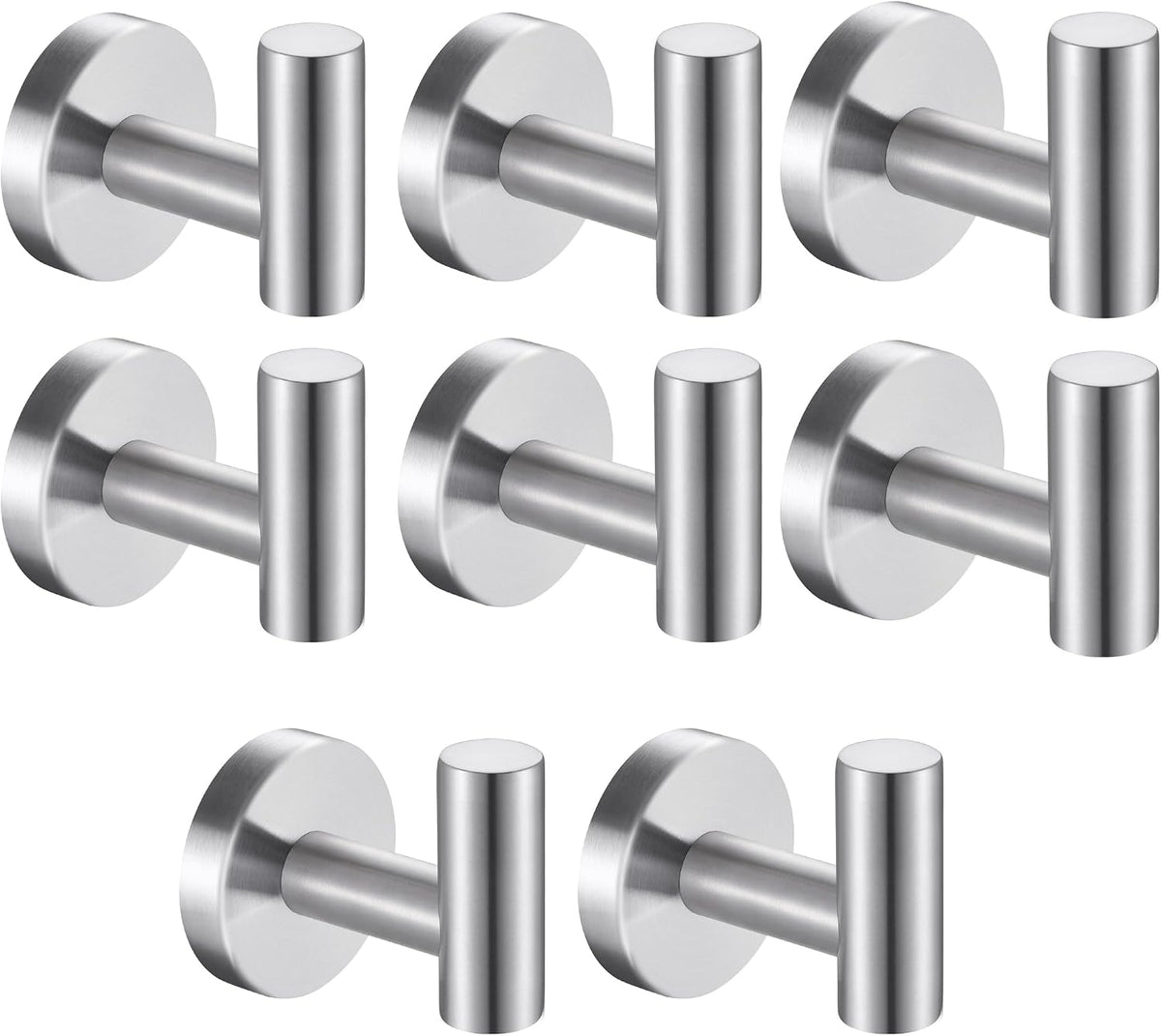 Towel Hooks Bathroom Coat Robe Wall Hook Heavy Duty Door Hanger Towel Robe Clothes Cabinet Closet Sponges Rack for Bathroom Bedroom Kitchen Hotel Pool 4 Packs Black(Drilling Installation)