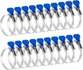 POWERTEC 70260 4 Inch Key Hose Clamp, Thumb Screw Key Adjustable Stainless Steel Hose Clamps for Dust Collection, Dust Collector and Dryer Vent Hose, Pipe Clamp, RV Clamp, Worm Gear Clamp, 10 pack