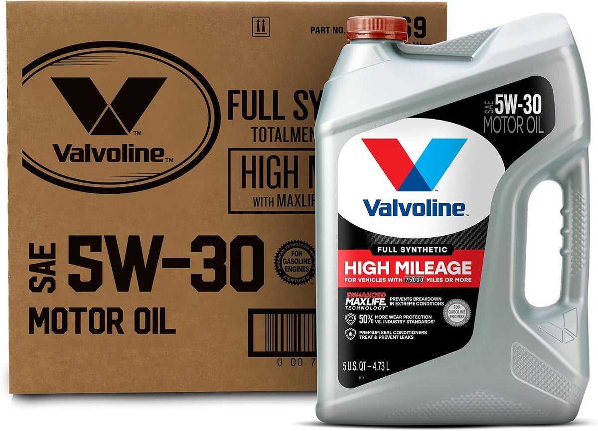 Valvoline High Mileage with MaxLife Technology SAE 10W-40 Synthetic Blend Motor Oil 5 QT