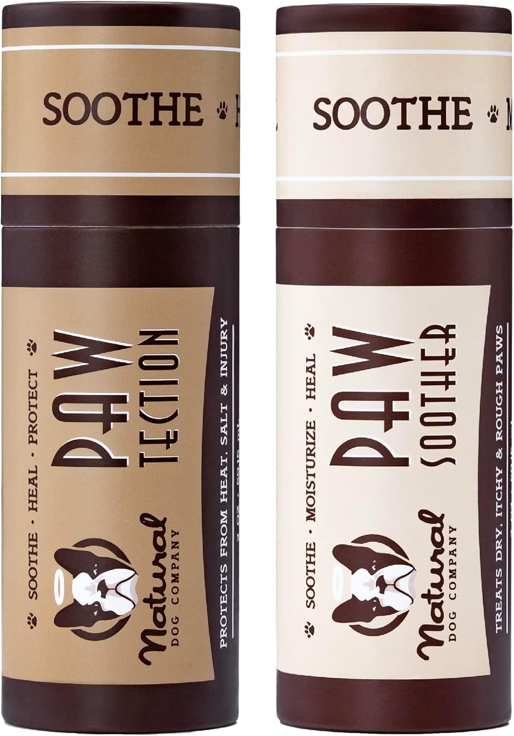 Natural Dog Company Paw Soother Dog Paw Balm, 2 oz Stick | Moisturizes Dry Cracked Paws, Coconut Oil & Calendula, For Walks, Hot Pavement, Beach, Hiking, Daily Paw Care
