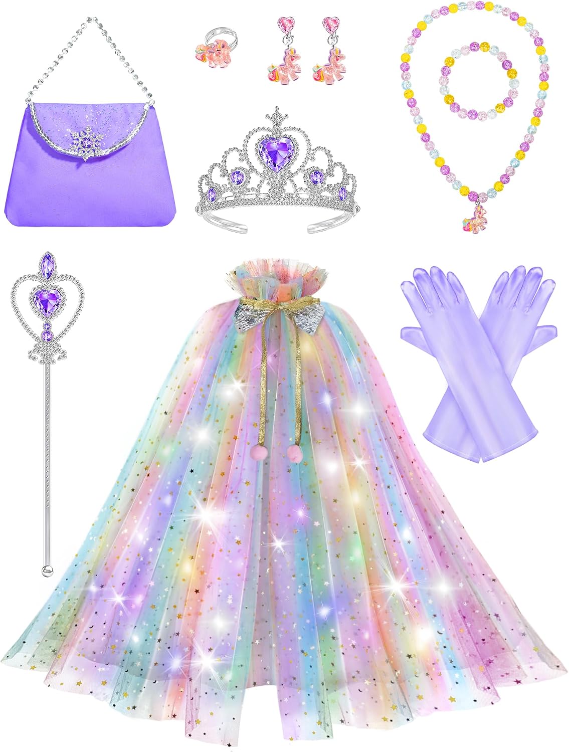 Light Up Princess Dress Up for Girls 3 4 5 6 Years Old