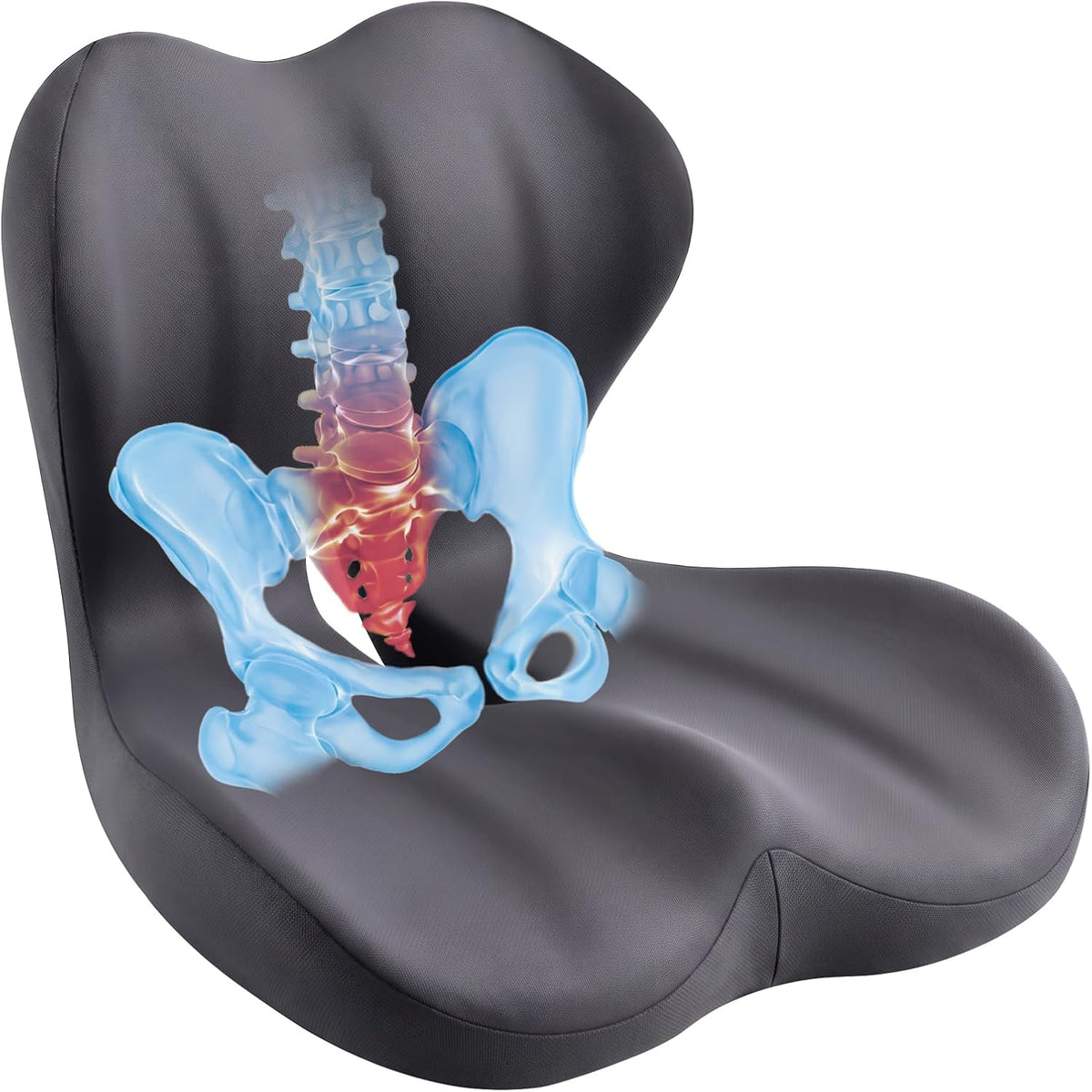 Seat Cushion & Back Support for Tailbone and Lower Back Relief