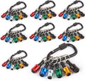 Push to Unlock,Katerk 6pcs 1/4 inch Hex Shank Aluminum Alloy Screwdriver Bit Holder Light-Weight Quick-Change Extension Bar Keychain Drill Screw Adapter Portable,Black Carabiner,Tool Gifts for Men