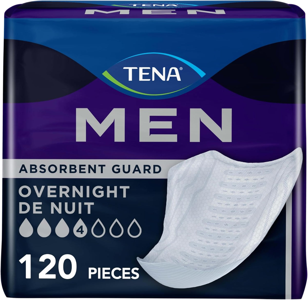 Tena Men Overnight Guards, Incontinence Pads for Men, 30 ct