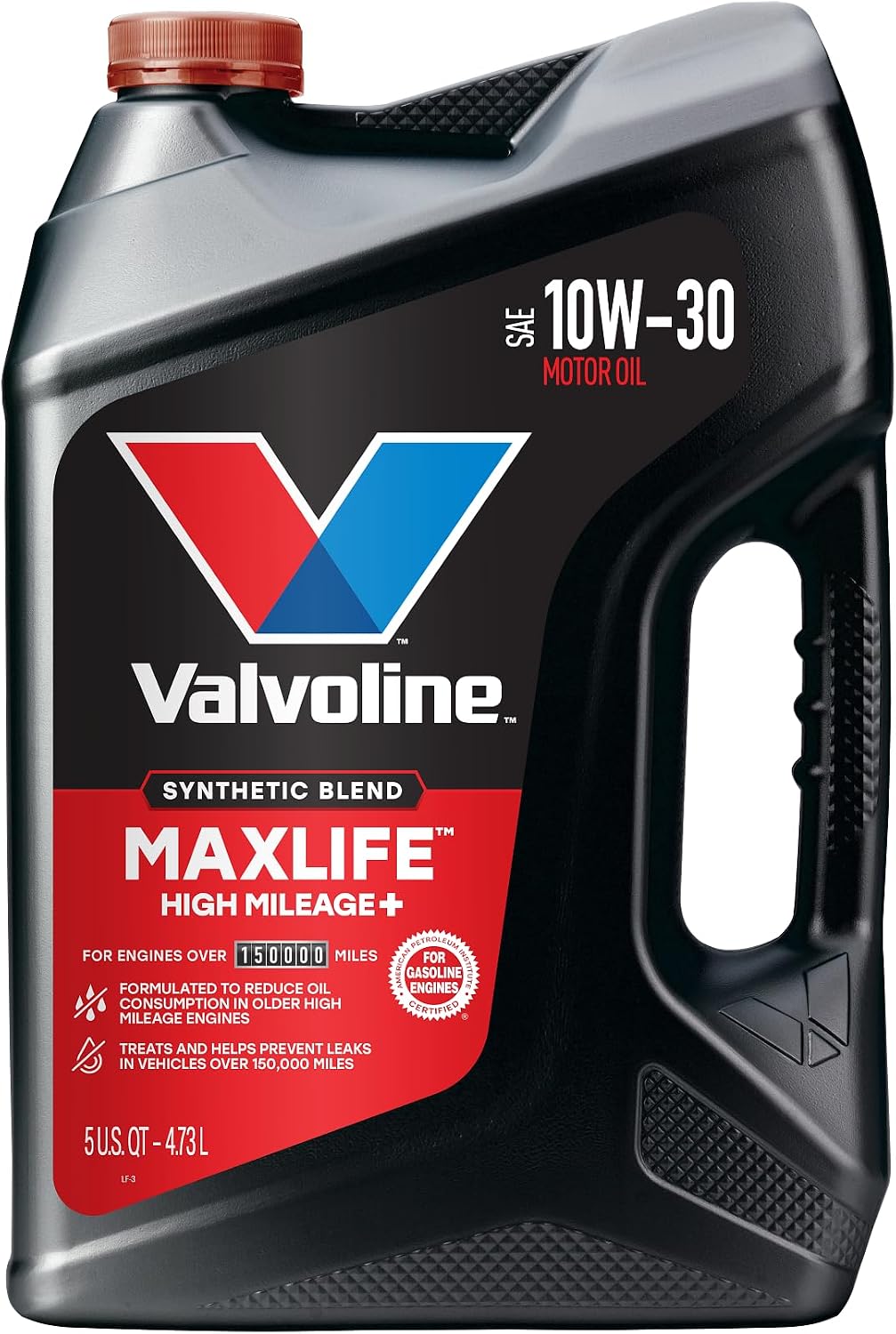 Valvoline High Mileage with MaxLife Technology SAE 10W-40 Synthetic Blend Motor Oil 5 QT