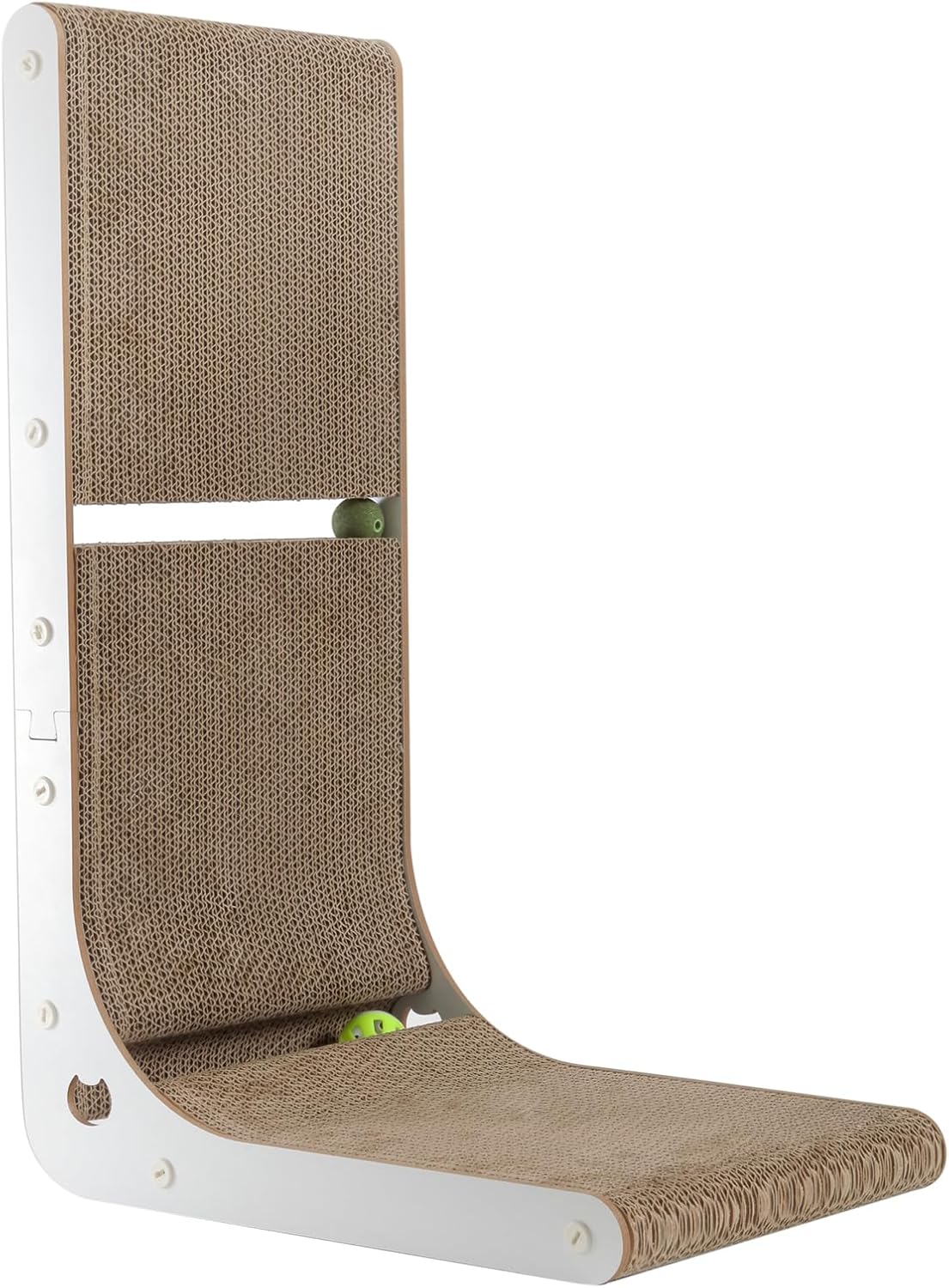 SMARTBEAN 3-Pack Cardboard Cat Scratcher for Indoor Cats, 23 Inch L Shaped Vertical Cat Scratching Post, Cat Scratching Board for Wall and Couch, Large