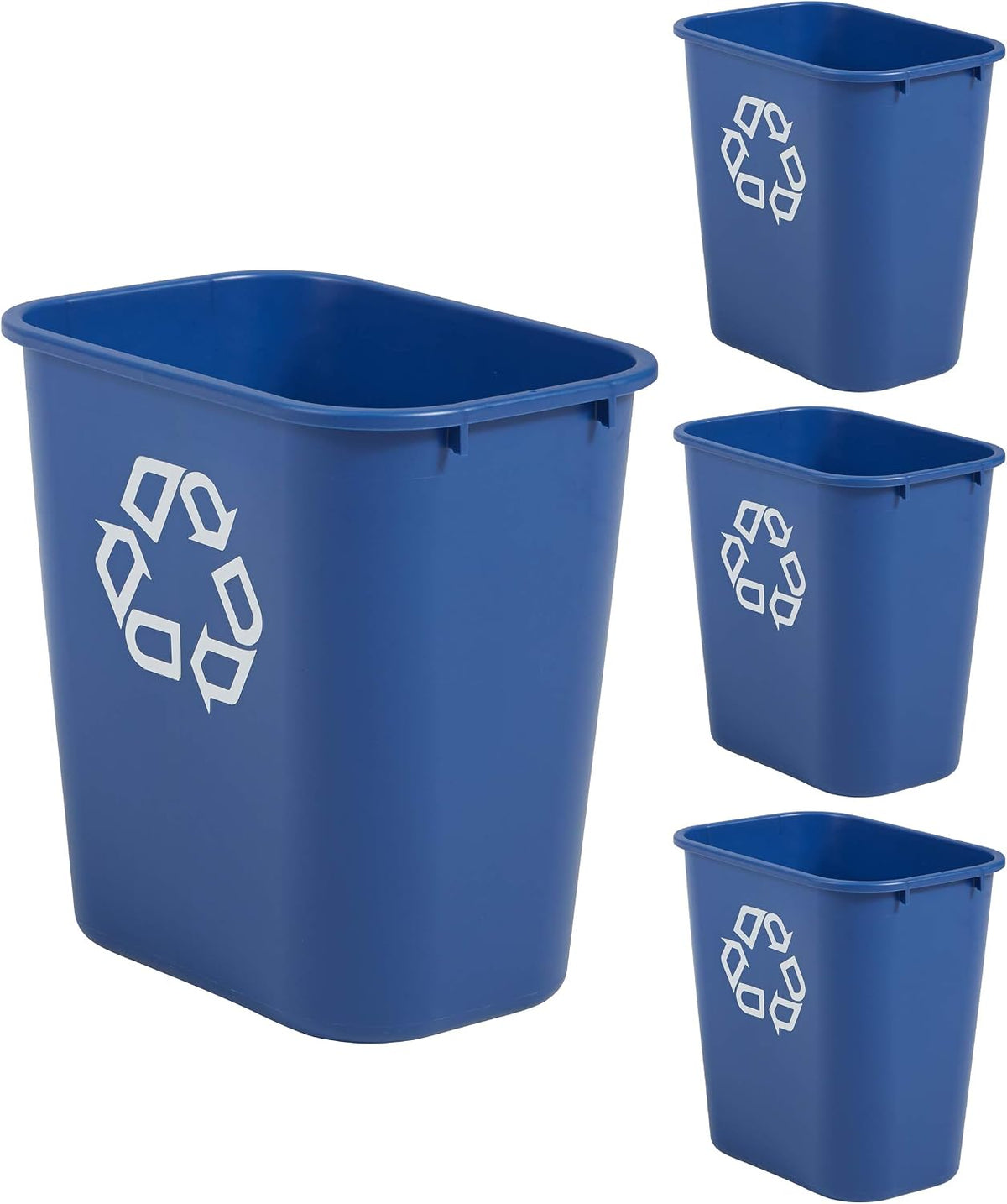 Rubbermaid Commercial Products Deskside Wastebasket/Trash Can, 10.25-Gallon/41-Quart, Gray, Plastic, Garbage Can for Home/Office, Fits Under Desk/Sink/Cabinet