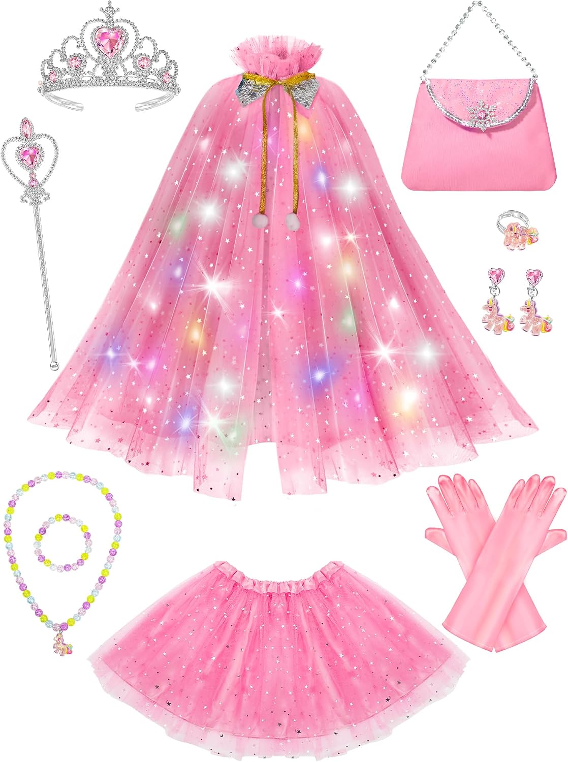 Light Up Princess Dress Up for Girls 3 4 5 6 Years Old