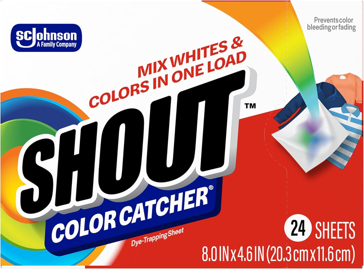 Shout Color Catcher, Dye-Trapping Sheets, 24 Sheets