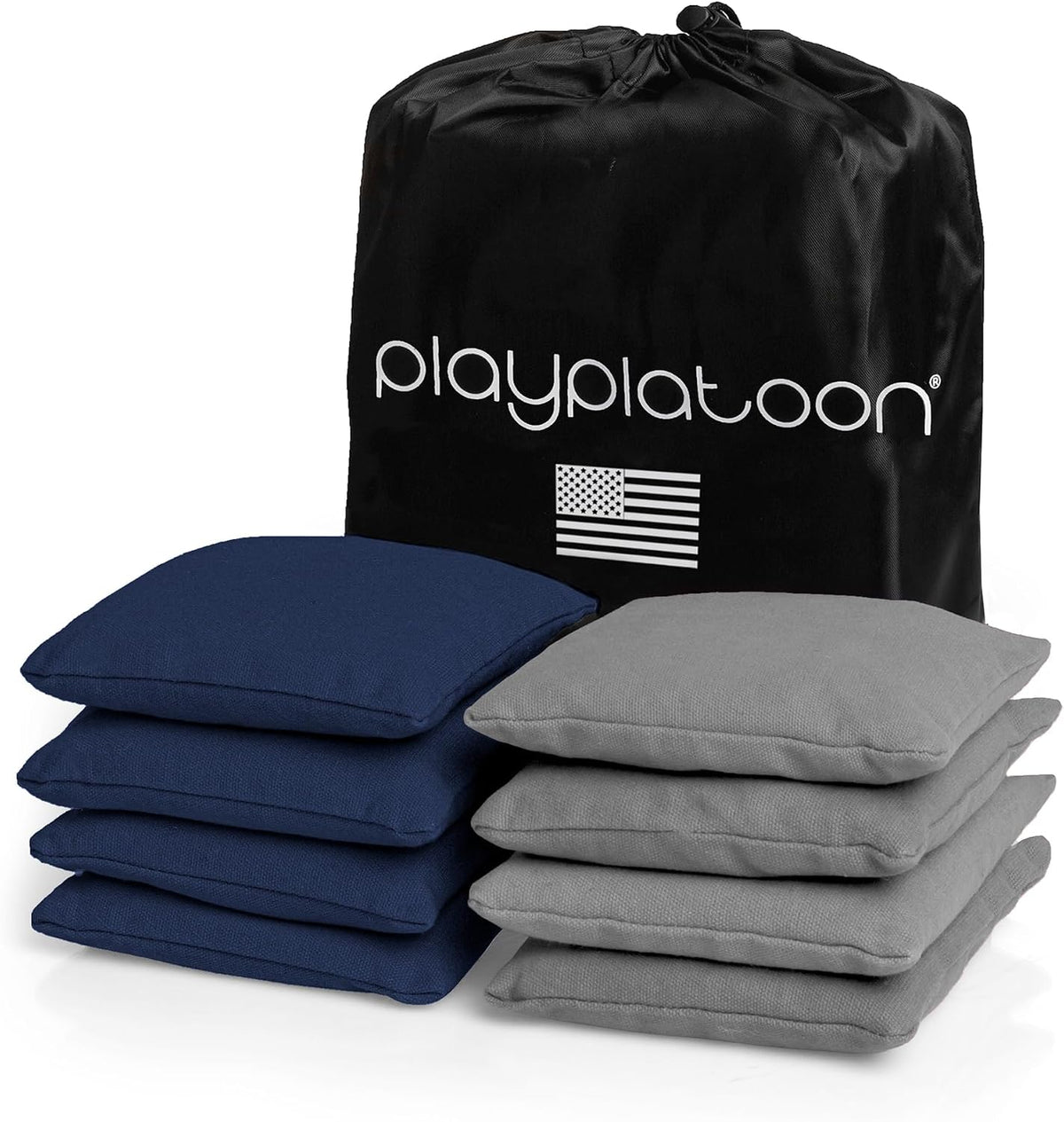 Play Platoon Cornhole Bags Set of 8 Regulation Size & Weight Duck Cloth
