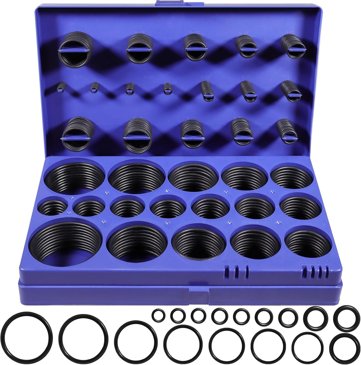 XBVV 1020 Pcs O Ring Kit 20 Size Nitrile Rubber O Ring Assortment Set for Car Auto Vehicle Repair Faucet Plumbing Air or Gas Sealing Connections Resist Oil and Heat
