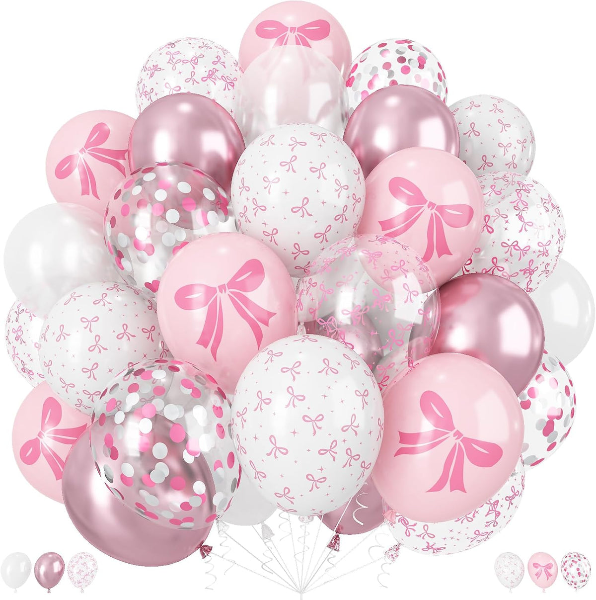 Pink Purple Blue Balloon, 62Pcs Iridescent Mermaid Music Idol Party Balloon