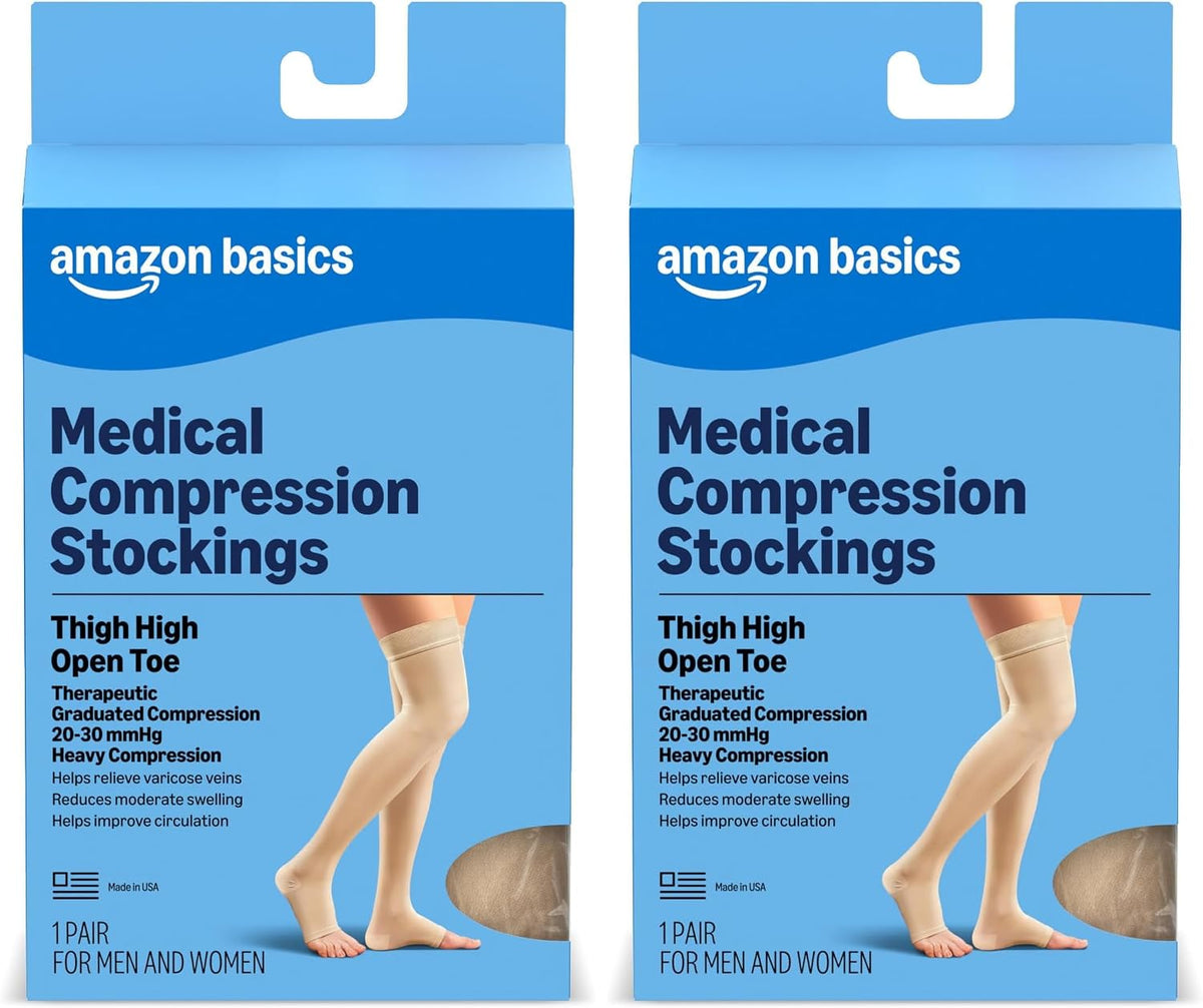 Amazon Basics Medical Compression Stockings, Women & Men