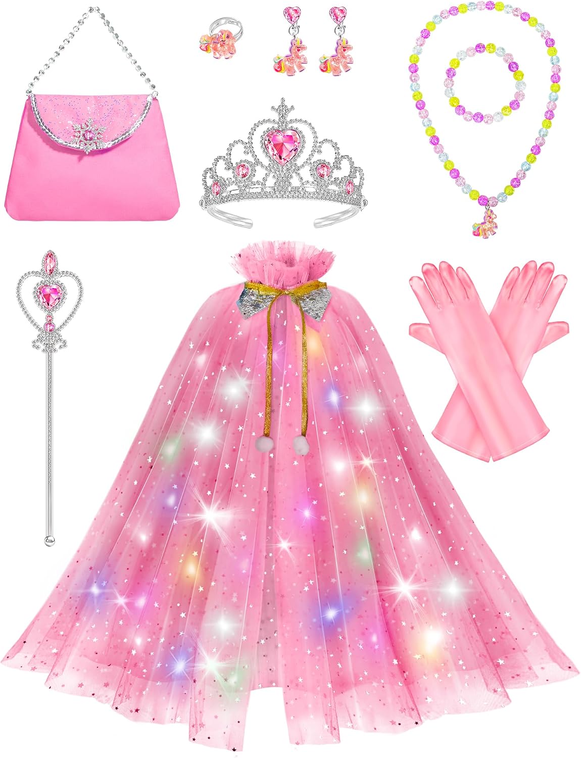 Light Up Princess Dress Up for Girls 3 4 5 6 Years Old