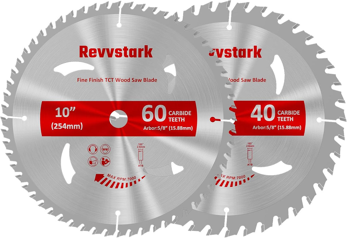 Circular Saw Blade 6-1/2" 24T&60T for Cutting Wood, 5/8" Arbor