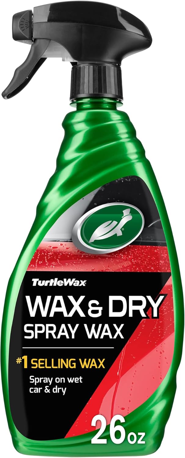 Turtle Wax Wax & Dry Spray Car Wax, 26 oz. 2-Pack with Microfiber Towel