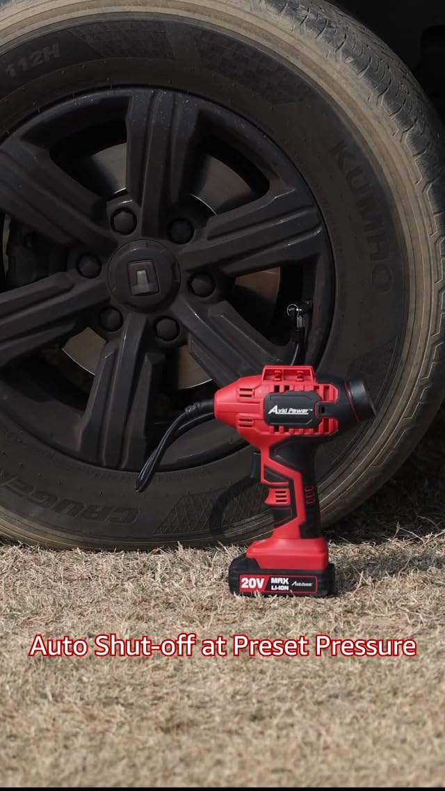 AVID POWER Cordless Tire Inflator Portable Air Compressor 20V Battery Pump