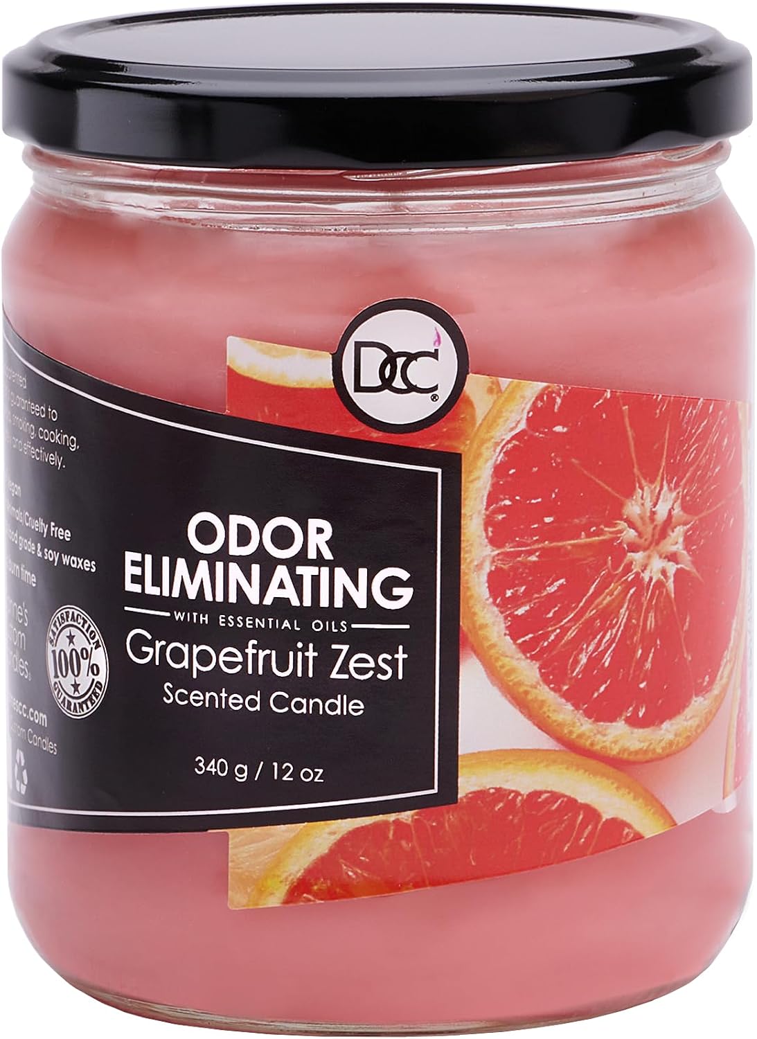 Vanilla Bean Odor Eliminating Highly Fragranced Candle - Eliminates 95% of Pet, Smoke, Food, and Other Smells Quickly - Up to 80 Hour Burn time - 12 Ounce Premium Soy Blend