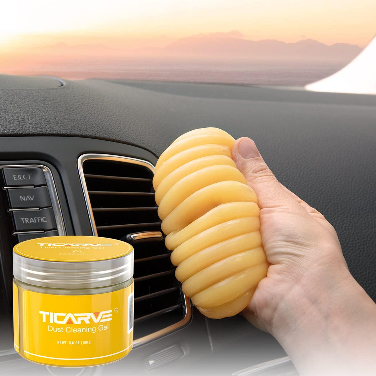 TICARVE Car Cleaning Gel Detailing Putty Car Putty Auto Detailing Tools Car Interior Cleaner Cleaning Slime Car Accessories Keyboard Cleaner Rose/NT WT: 5.6 oz (160 gr)