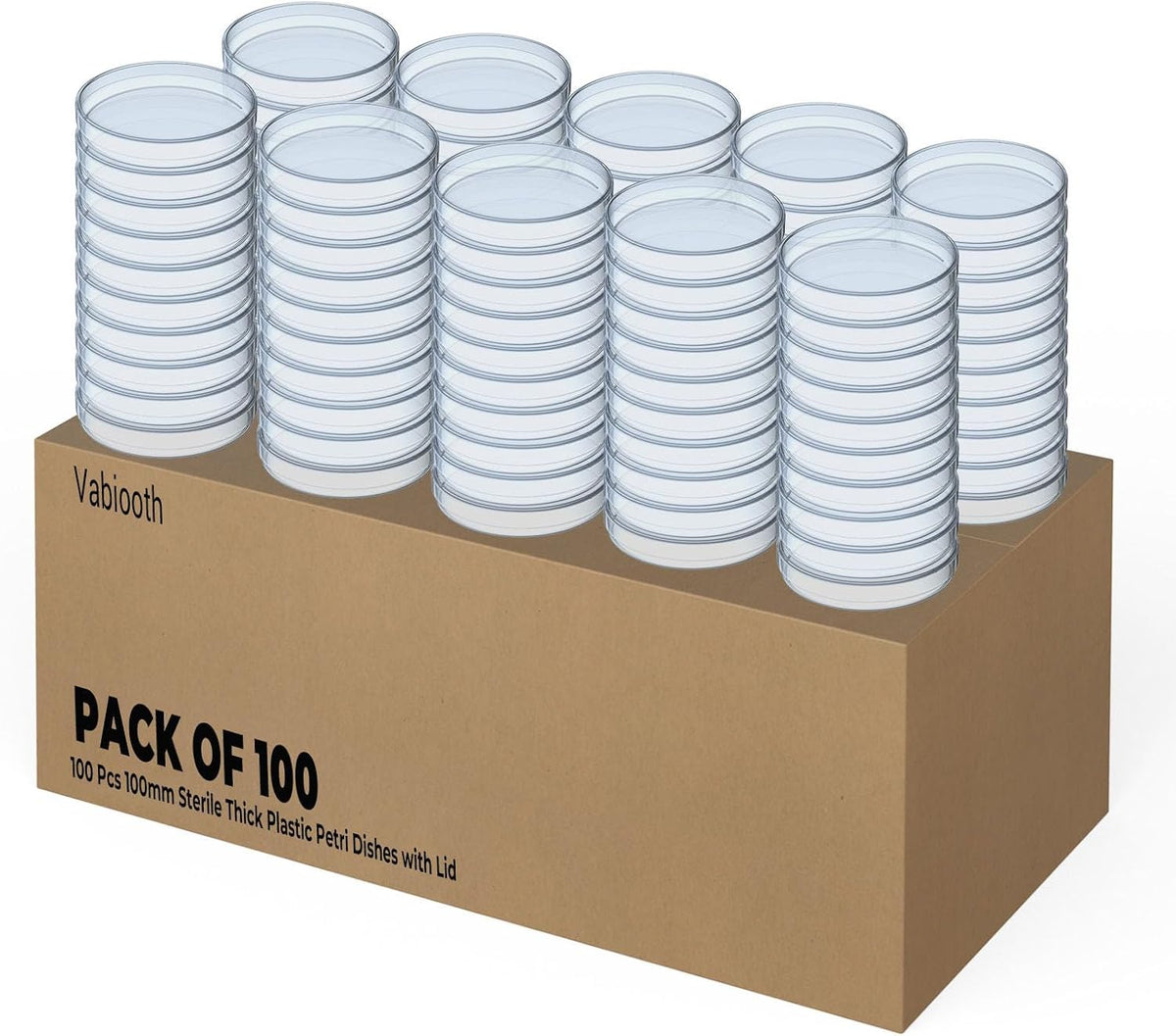 6 Packs Agar Petri Dishes Home Mold Test Kit, Science Project Kit, Mushroom Grow, Potato Dextrose Agar Plates Test HVAC System,Home Surfaces, Air Quality Includes Detailed Mold Identification Guide